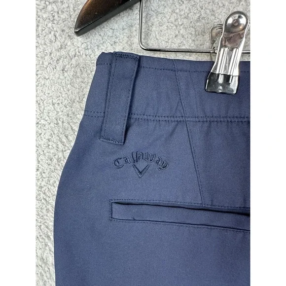 Callaway Pants Mens 36x30 Navy Blue Golf Performance Stretch Flat Front Chino